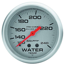 Load image into Gallery viewer, AutoMeter GAUGE; WATER TEMP; 2 5/8in.; 120-240deg.F; LIQUID FILLED MECH; ULTRA-LITE