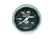 Load image into Gallery viewer, AutoMeter GAUGE; FUEL PRESSURE; 2 1/16in.; 100PSI; MECHANICAL; CARBON FIBER