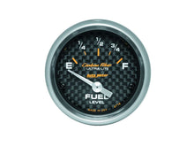Load image into Gallery viewer, AutoMeter GAUGE; FUEL LEVEL; 2 1/16in.; 0OE TO 90OF; ELEC; CARBON FIBER