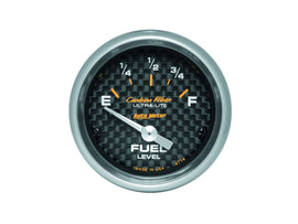 AutoMeter GAUGE; FUEL LEVEL; 2 1/16in.; 0OE TO 90OF; ELEC; CARBON FIBER