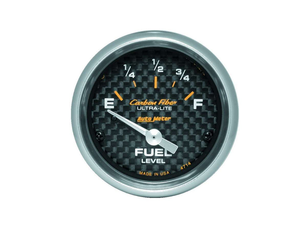 AutoMeter GAUGE; FUEL LEVEL; 2 1/16in.; 0OE TO 90OF; ELEC; CARBON FIBER