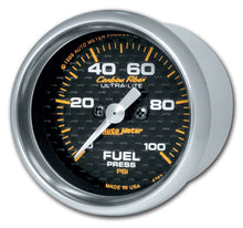 Load image into Gallery viewer, AutoMeter GAUGE; FUEL PRESSURE; 2 1/16in.; 100PSI; DIGITAL STEPPER MOTOR; CARBON FIBER
