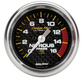 2-1/16in C/F Nitrous Press. Gauge 0-1600psi - AutoMeter 4774