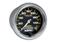 Load image into Gallery viewer, AutoMeter GAUGE; SPEEDOMETER; 3 3/8in.; 160MPH; ELEC. PROGRAMMABLE; CARBON FIBER