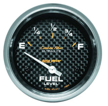 Load image into Gallery viewer, AutoMeter GAUGE; FUEL LEVEL; 2 5/8in.; 0OE TO 90OF; ELEC; CARBON FIBER