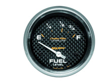 Load image into Gallery viewer, AutoMeter GAUGE; FUEL LEVEL; 2 5/8in.; 73OE TO 10OF; ELEC; CARBON FIBER