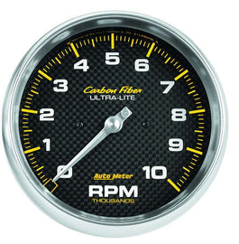 AutoMeter GAUGE; TACHOMETER; 5in.; 10K RPM; IN-DASH; CARBON FIBER