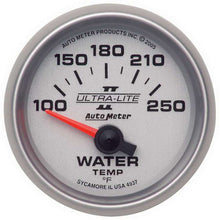 Load image into Gallery viewer, AutoMeter GAUGE; WATER TEMP; 2 1/16in.; 100-250deg.F; ELECTRIC; ULTRA-LITE II