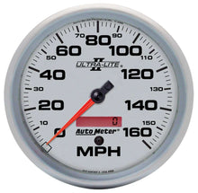 Load image into Gallery viewer, AutoMeter GAUGE; SPEEDOMETER; 5in.; 160MPH; ELEC. PROGRAMMABLE; ULTRA-LITE II