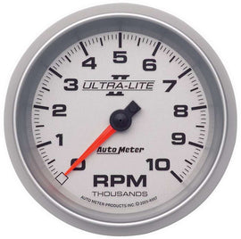 AutoMeter GAUGE; TACHOMETER; 3 3/8in.; 10K RPM; IN-DASH; ULTRA-LITE II