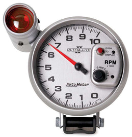 AutoMeter GAUGE; TACHOMETER; 5in.; 10K RPM; PEDESTAL W/EXT. SHIFT-LITE; ULTRA-LITE II