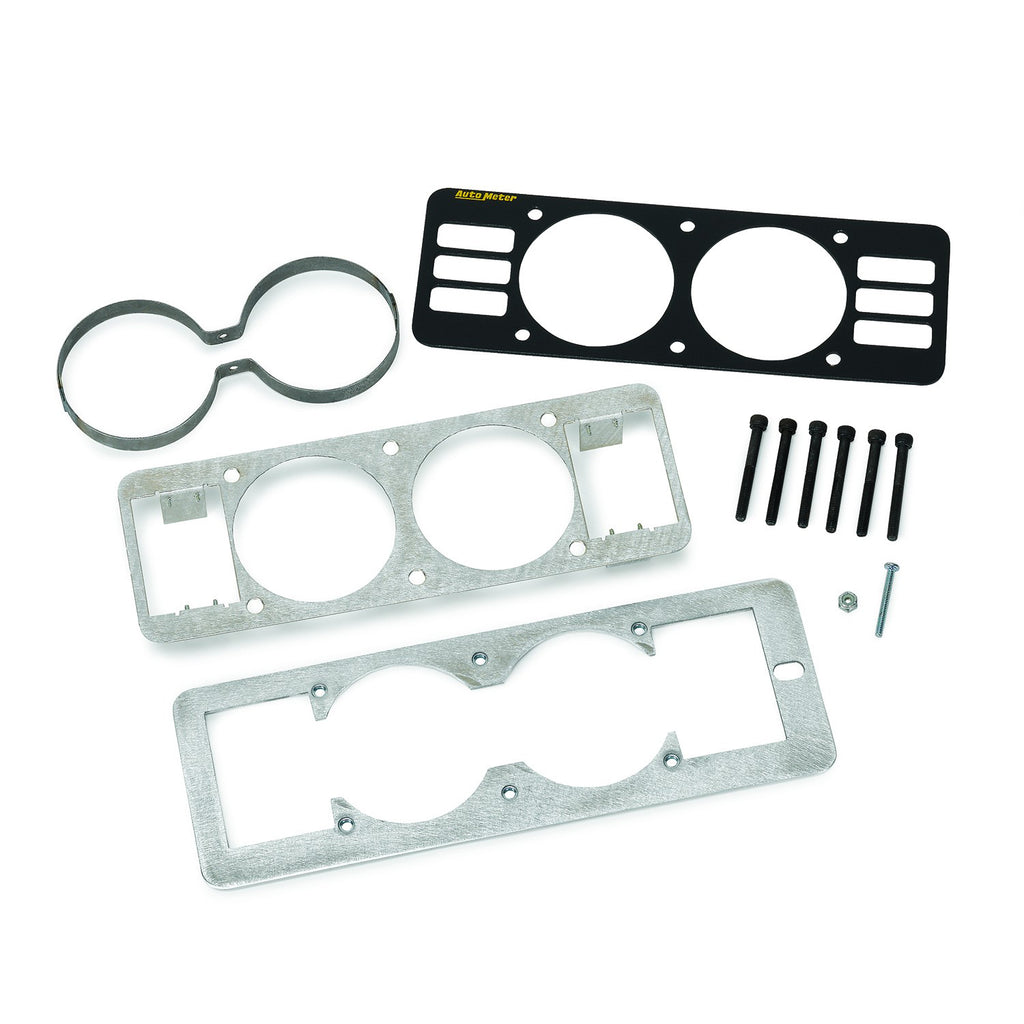 AutoMeter GAUGE MOUNT; GAUGE CAGE W/VENTS; DUAL; 2 5/8in.; BLACK; MUSTANG 87-93 FOX