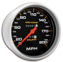 Load image into Gallery viewer, AutoMeter GAUGE; SPEEDOMETER; 5in.; 200MPH; MECHANICAL; PRO-COMP