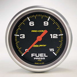 AutoMeter GAUGE; FUEL PRESS; 2 5/8in.; 15PSI; DIGITAL STEPPER MOTOR; PRO-COMP