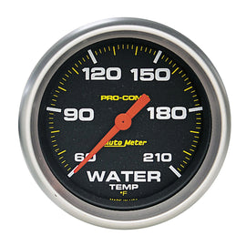 AutoMeter GAUGE; LOW WATER TEMP; 2 5/8in.; 60-210deg.F; DIGITAL STEPPER MOTOR; PRO-COMP