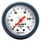 2-1/16 Phantom Boost Gauge 0-15psi - AutoMeter 5702
