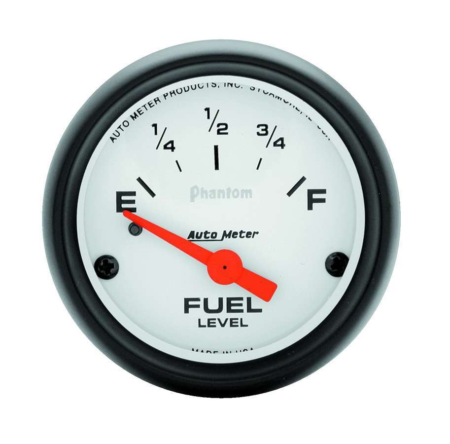 AutoMeter GAUGE; FUEL LEVEL; 2 1/16in.; 240OE TO 33OF; ELEC; PHANTOM