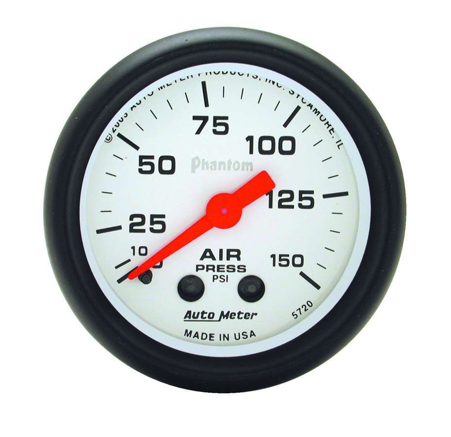 2-1/16 Phantom Air Press. Gauge 0-150psi - AutoMeter 5720