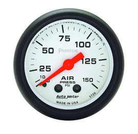 2-1/16 Phantom Air Press. Gauge 0-150psi - AutoMeter 5720