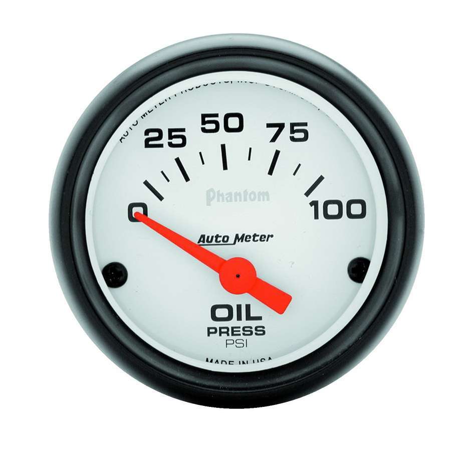 AutoMeter GAUGE; OIL PRESSURE; 2 1/16in.; 100PSI; ELECTRIC; PHANTOM