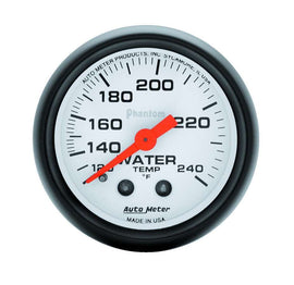 AutoMeter GAUGE; WATER TEMP; 2 1/16in.; 120-240deg.F; MECHANICAL; PHANTOM