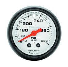 Load image into Gallery viewer, AutoMeter GAUGE; OIL TEMP; 2 1/16in.; 140-280deg.F; MECHANICAL; PHANTOM