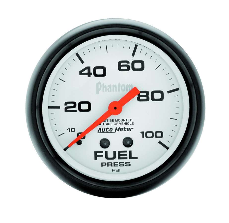 AutoMeter GAUGE; FUEL PRESSURE; 2 5/8in.; 100PSI; MECHANICAL; PHANTOM
