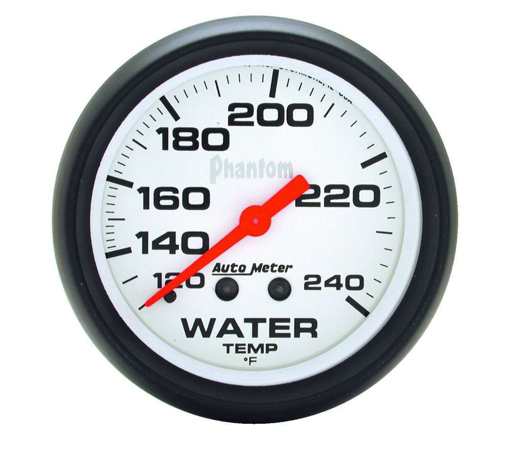 AutoMeter GAUGE; WATER TEMP; 2 5/8in.; 120-240deg.F; MECHANICAL; PHANTOM