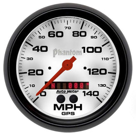 AutoMeter GAUGE; SPEEDOMETER; 5in.; 140MPH; GPS; PHANTOM