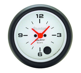 AutoMeter GAUGE; CLOCK; 2 5/8in.; 12HR; ANALOG; PHANTOM