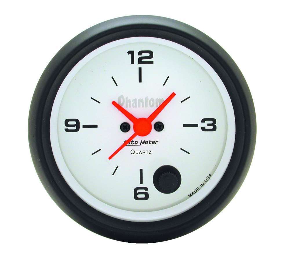 AutoMeter GAUGE; CLOCK; 2 5/8in.; 12HR; ANALOG; PHANTOM
