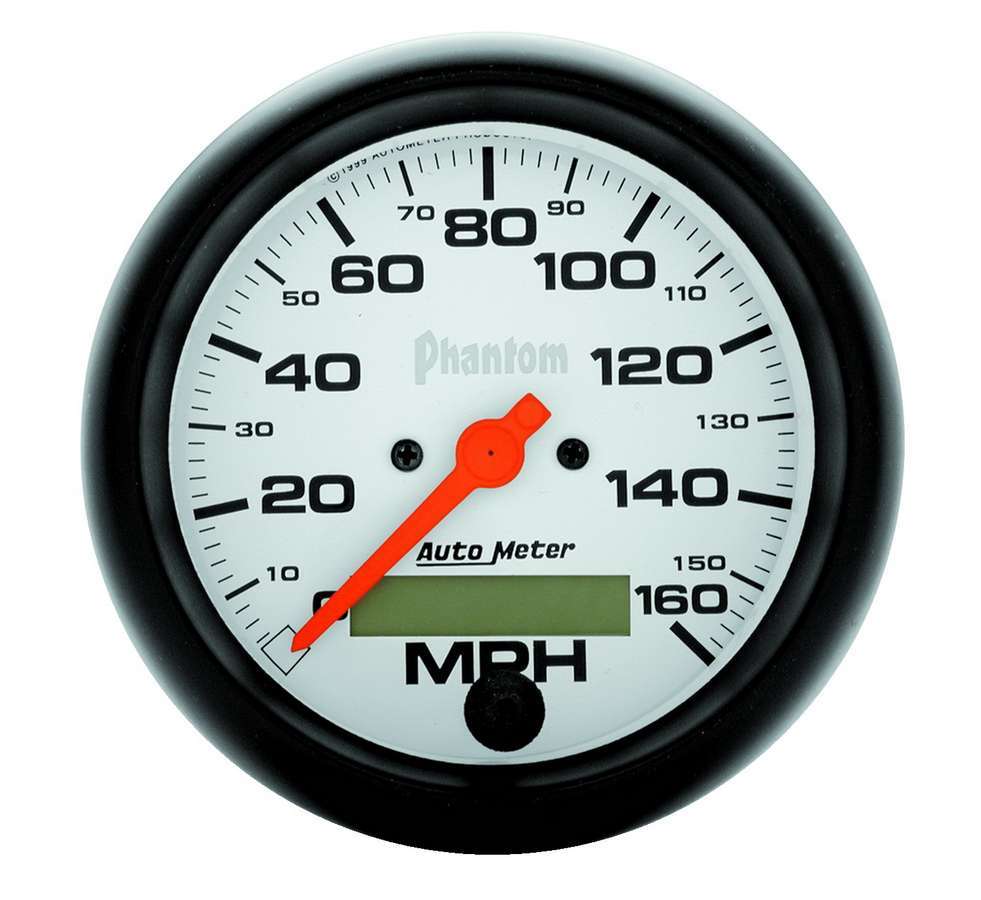 AutoMeter GAUGE; SPEEDO; 3 3/8in.; 160MPH; ELEC. PROGRAM W/LCD ODO; PHANTOM
