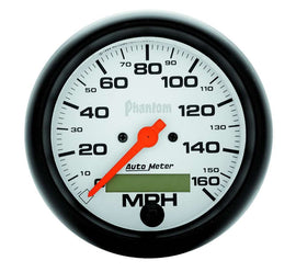 AutoMeter GAUGE; SPEEDO; 3 3/8in.; 160MPH; ELEC. PROGRAM W/LCD ODO; PHANTOM