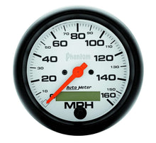 Load image into Gallery viewer, AutoMeter GAUGE; SPEEDO; 3 3/8in.; 160MPH; ELEC. PROGRAM W/LCD ODO; PHANTOM