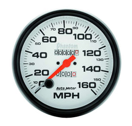 AutoMeter GAUGE; SPEEDOMETER; 5in.; 160MPH; MECHANICAL; PHANTOM