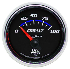 2-1/16in C/S Oil Pressure Gauge 0-100psi - AutoMeter 6127
