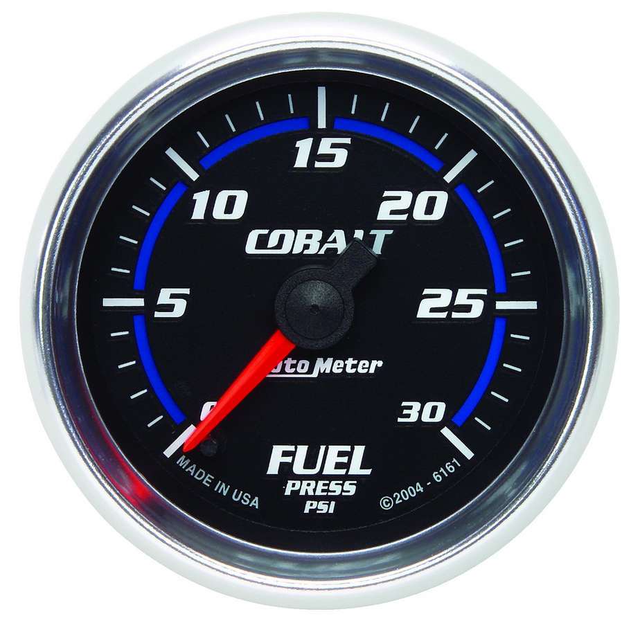 2-1/16in C/S Fuel Press. Gauge 30psi - AutoMeter 6161