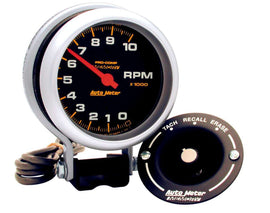 AutoMeter GAUGE; TACHOMETER; 3 3/4in.; 10K RPM; PEDESTAL W/PEAK MEMORY; PRO-COMP