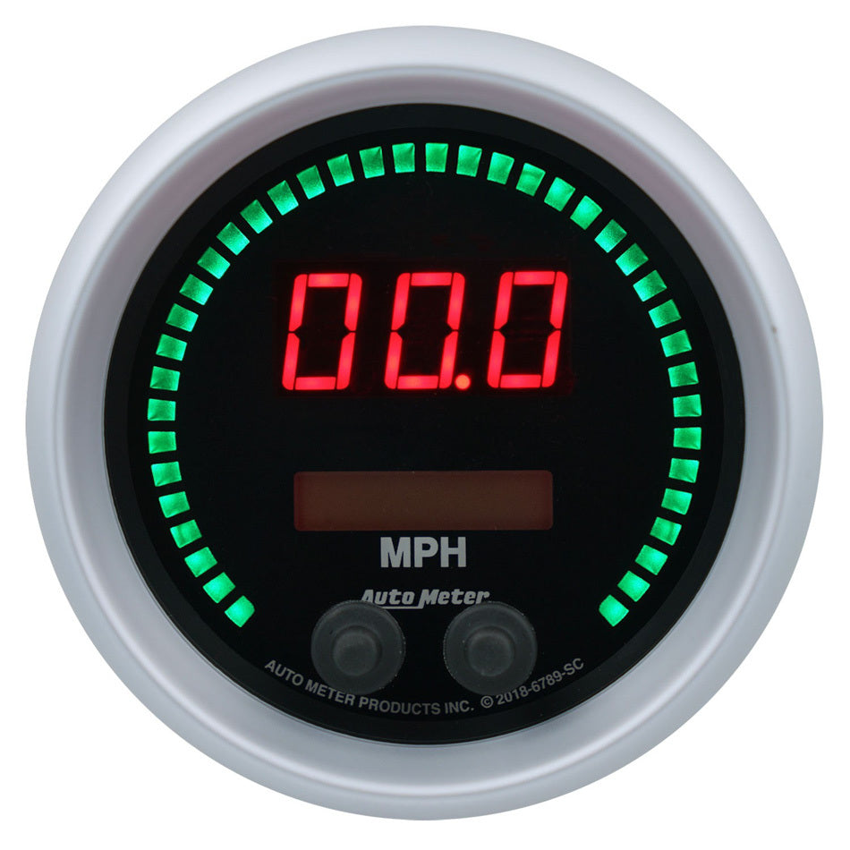 3-3/8 Speedometer 260mph Elite Digital SC Series - AutoMeter 6789-SC