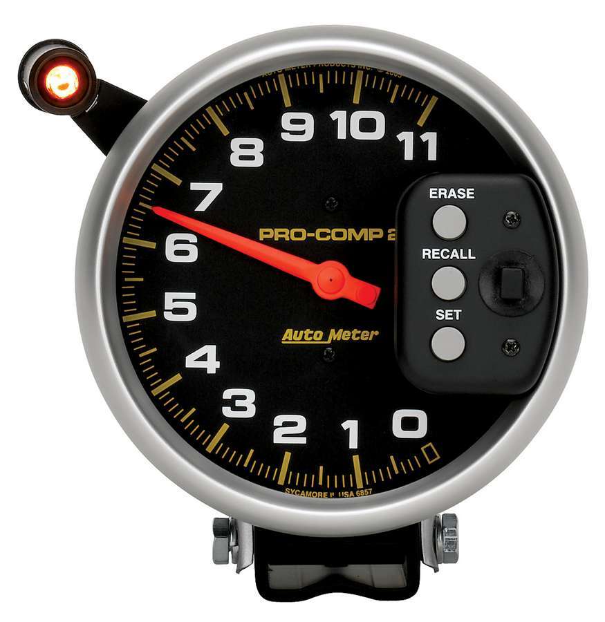 AutoMeter 5in. TACHOMETER; 0-11;000 RPM; PEDESTAL W/QUICK LITE/PEAK MEMORY; PRO-COMP