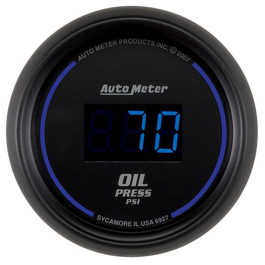 2-1/16 Oil Press Gauge 5-100 PSI Digital - AutoMeter 6927