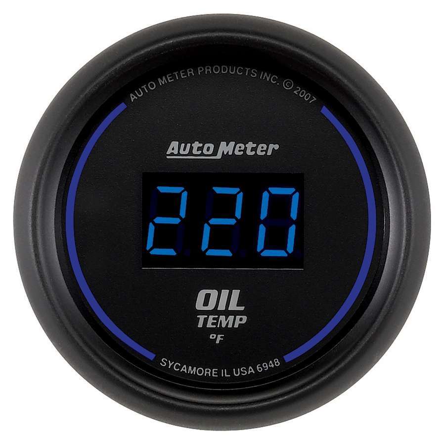 2-1/16in Cobalt Oil Temp Gauge  Digital 340F - AutoMeter 6948