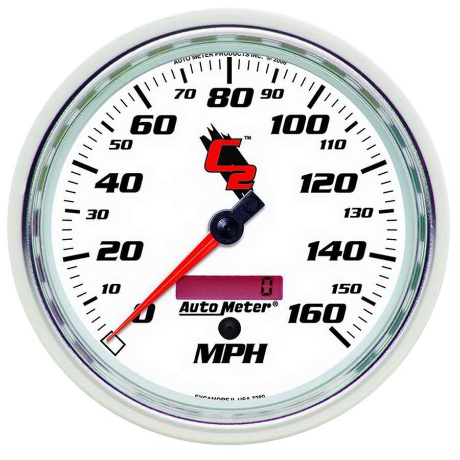 AutoMeter GAUGE; SPEEDOMETER; 5in.; 160MPH; ELEC. PROGRAMMABLE; C2