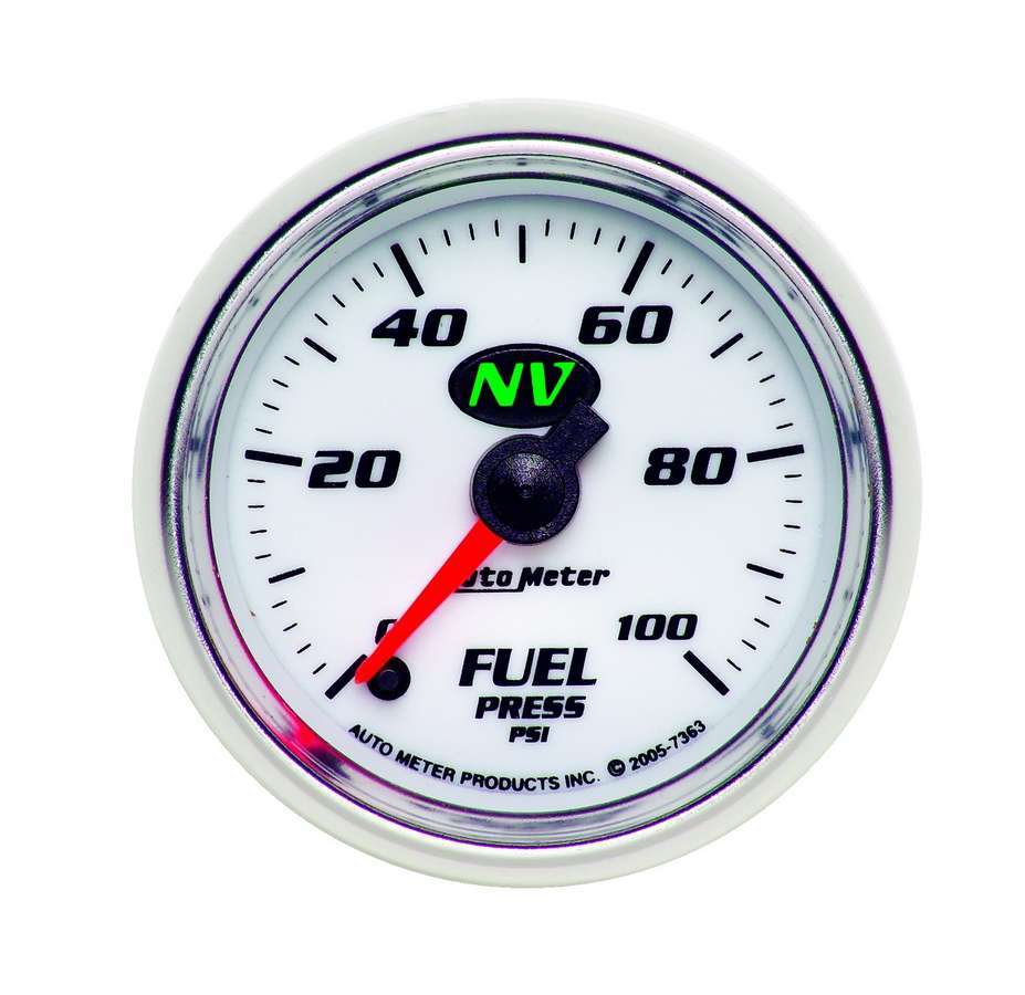 2-1/16in NV/S Fuel Pressure Gauge 0-100psi - AutoMeter 7363
