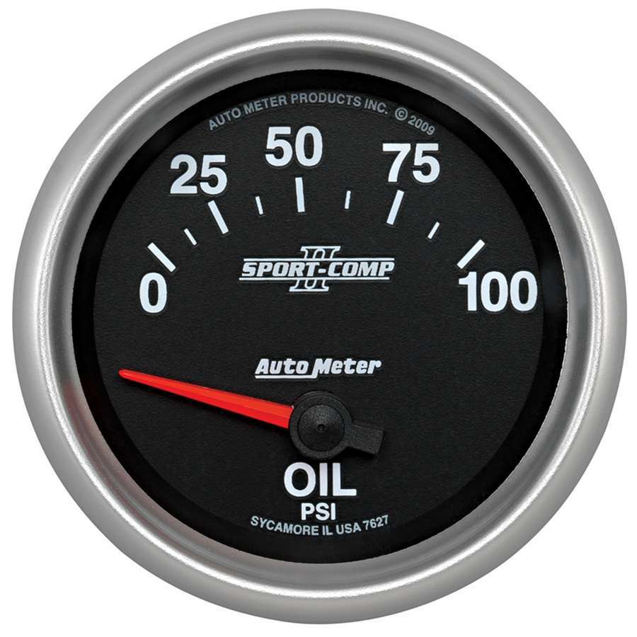 AutoMeter GAUGE; OIL PRESSURE; 2 5/8in.; 100PSI; ELECTRIC; SPORT-COMP II