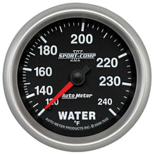 Load image into Gallery viewer, AutoMeter GAUGE; WATER TEMP; 2 5/8in.; 120-240deg.F; MECHANICAL; SPORT-COMP II