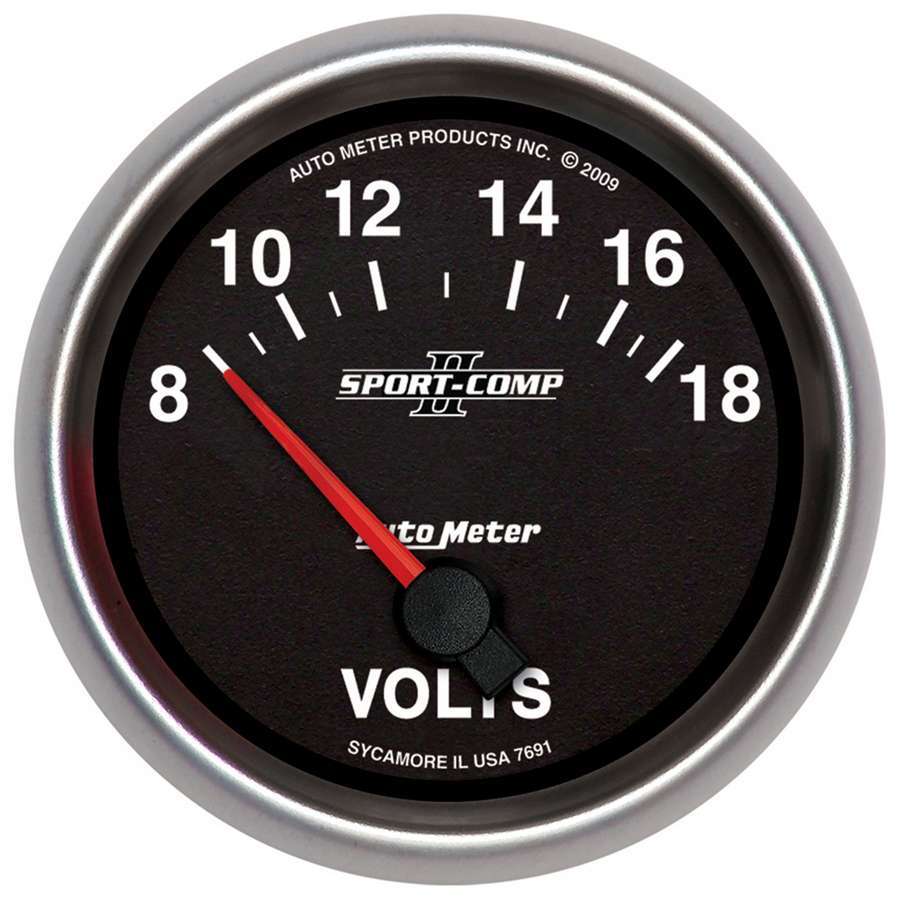 2-5/8 Gauge Voltmeter 18V Electric Sport-Comp - AutoMeter 7691