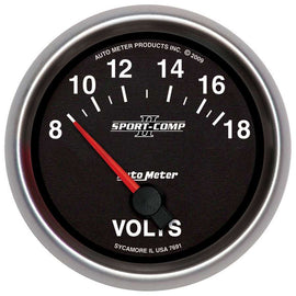 2-5/8 Gauge Voltmeter 18V Electric Sport-Comp - AutoMeter 7691