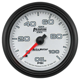 2-5/8 Phantom II Oil Pressure Gauge 0-100psi - AutoMeter 7821