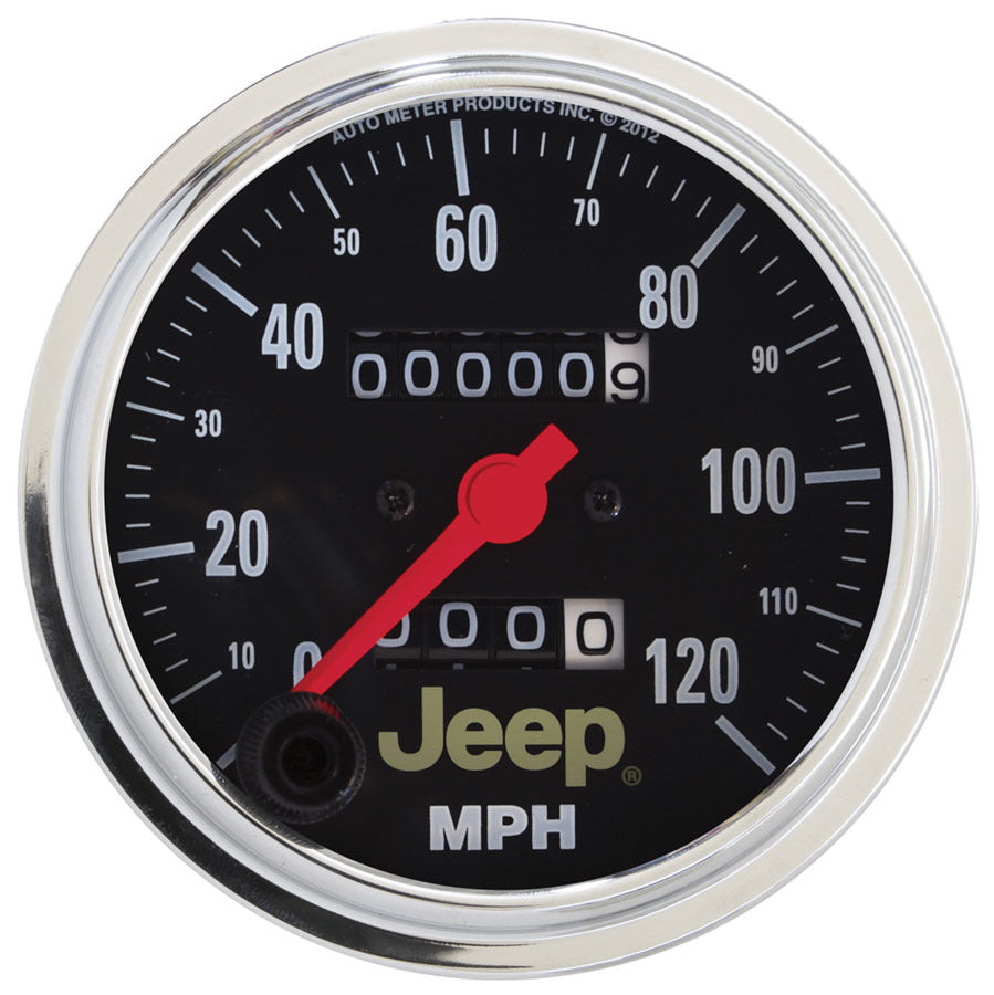 AutoMeter GAUGE; SPEEDOMETER; 3 3/8in.; 120MPH; MECHANICAL; JEEP